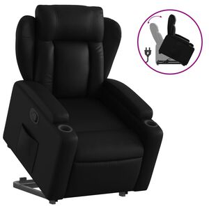 vidaXL Relaxsessel mit Aufstehhilfe Elektrisch Cappuccino Kunstleder