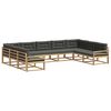 vidaXL Outdoor-Sofagarnitur 9 stk. Wei&szlig; und Anthrazit