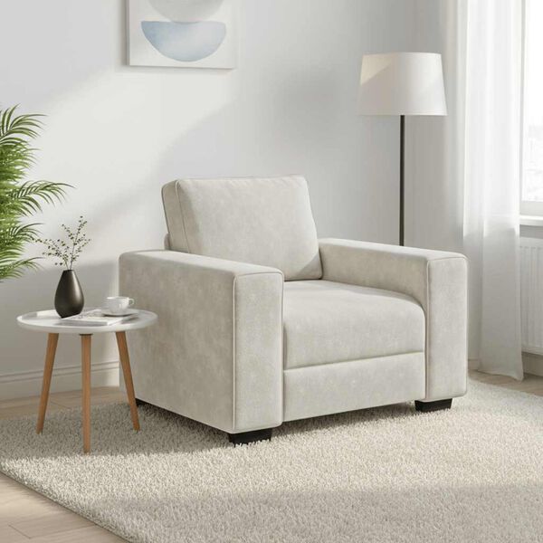 vidaXL Sessel Creme 100x77x82 cm Samt