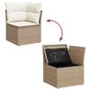 vidaXL Gartensofa-set mit Kissen 8 pcs Beige und Creme Poly-Rattan