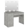 vidaXL Schminktisch mit LED-Beleuchtung 110x55x145 cm MDF Betongrau