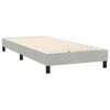 vidaXL Boxspringbett mit Matratze & LED Hellgrau 80x220 cm Samt