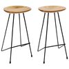 vidaXL Barhocker 2 Stk. Massivholz Teak