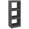 vidaXL B&uuml;cherregal/Raumteiler Grau 40x30x103,5 cm Massivholz Kiefer