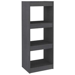 vidaXL B&uuml;cherregal/Raumteiler Grau 40x30x103,5 cm Massivholz Kiefer