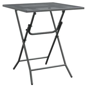 vidaXL Gartentisch 60x60x72 cm Streckmetall Anthrazit
