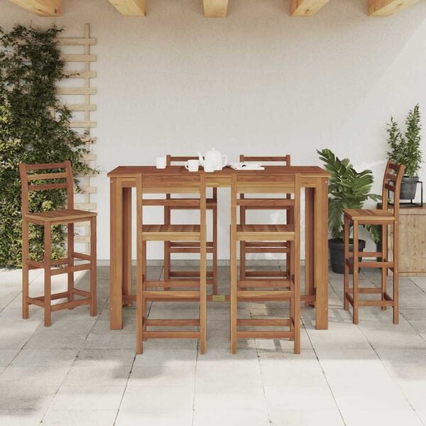 vidaXL Bartisch Massivholz Akazie 150x70x105 cm