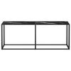 vidaXL Konsolentisch Schwarz Marmor-Optik 200x35x75,5 cm Hartglas