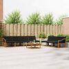 vidaXL Outdoor-Sofagarnitur mit Kissen 8 pcs Nat&uuml;rlich und Schwarz