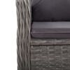 vidaXL 3-tlg. Bistro-Set Poly Rattan und Glas Grau
