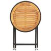 vidaXL 3-tlg. Bistro-Set Poly Rattan und Akazienholz Schwarz