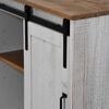 vidaXL Sideboard HALDEN mit Schiebet&uuml;r Wei&szlig; 80x40x80 cm Massivholz
