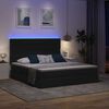 vidaXL Bett mit Stauraum und LED Schwarz 180 x 200 cm Polyester