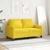 vidaXL 2-Sitzer-Sofa Hellgelb 120 cm Stoff
