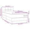 vidaXL Boxspringbett mit Matratze Rosa 90x210 cm Samt