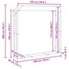 vidaXL Brennholzregal mit Regenschutz 200x40x200 cm Verzinkter Stahl