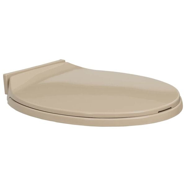 vidaXL Toilettensitz mit Absenkautomatik Beige Oval