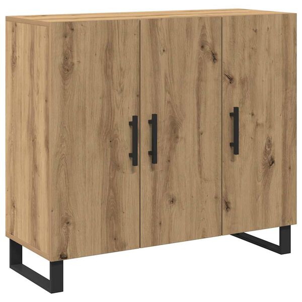 vidaXL Sideboard Artisan-Eiche 90 x 34 x 80 cm Holzwerkstoff