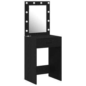 vidaXL Schminktisch Schwarz Eichen-Optik 50 x 41 x 135 cm