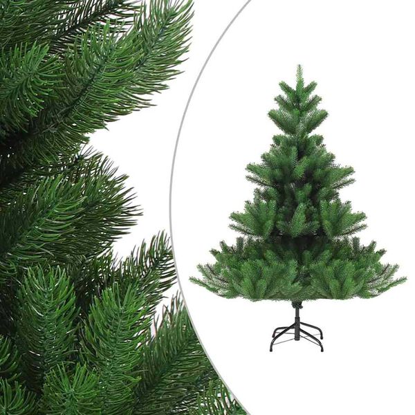 vidaXL K&uuml;nstlicher Weihnachtsbaum Nordmann LED & Kugeln Gr&uuml;n 180 cm
