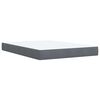 vidaXL Boxspringbett mit Matratze Dunkelgrau 160x200 cm Samt