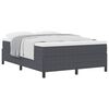 vidaXL Boxspringbett Dunkelgrau 140 x 200 cm Cordstoff