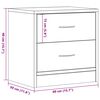 vidaXL Nachttische 2 Stk. Artisan-Eiche 40x30x40 cm Holzwerkstoff
