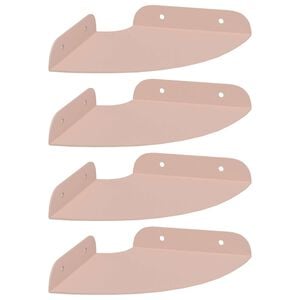 vidaXL Schwebendes Regal mit Regal 4 pcs Rosa 15 x 15 x 2 cm
