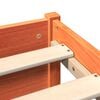 vidaXL B&uuml;cherregal Bettgestell mit Kopfteil Wachsbraun 120 x 200 cm
