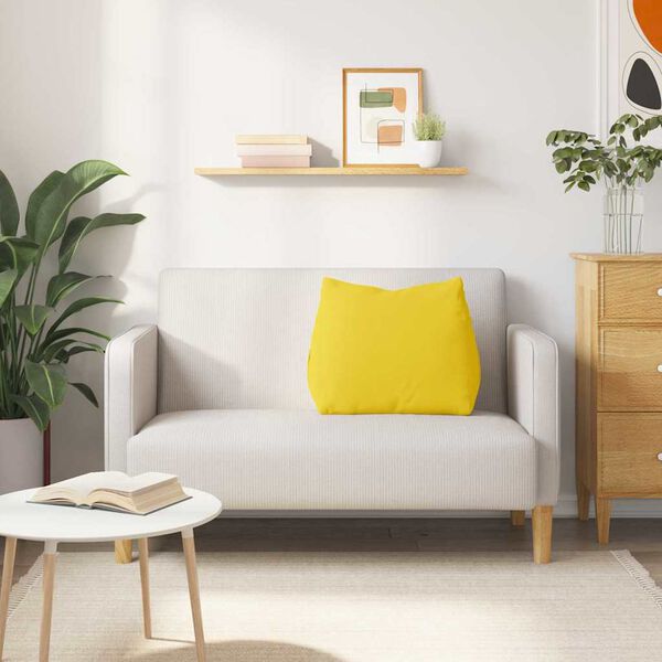 vidaXL R&uuml;ckenkissen Helles Gelb 60 x 20 x 50 cm Stoff