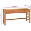 vidaXL Schreibtisch mit Schubladen 120x40x75 cm Massivholz Teak