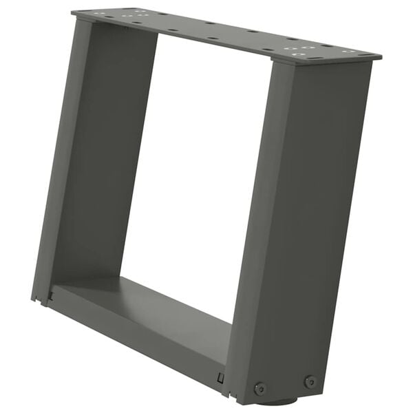 vidaXL Couchtischbeine U-Form 2 Stk. Anthrazit 40x(30-31) cm Stahl