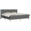 vidaXL Bettgestell mit Matratze Dunkelgrau 180 x 200 cm Stoff