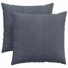 vidaXL Sofakissen 2 St&uuml;ck Dunkelgrau 45 x 45 cm Cordstoff
