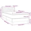 vidaXL Boxspringbett mit Matratze Schwarz 100x200 cm Stoff
