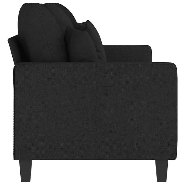 vidaXL 3-Sitzer-Sofa Schwarz 180 cm Stoff