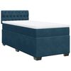 vidaXL Boxspringbett mit Matratze Dunkelblau 90x200 cm Samt