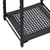 vidaXL Regal Schwarz 30x30x90 cm Poly Rattan