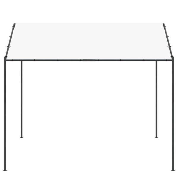 vidaXL Pavillon Wei&szlig; 4 x 4 x 2,6 m Stahl und Polyester