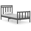 vidaXL Massivholzbett Grau 90x190 cm