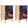vidaXL Nachttisch KIEL 2 stk. Sonoma-Eiche 36 x 33 x 60 cm