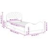 vidaXL Kinderbettgestell mit Kopfteil Hellgrau 90 x 200 cm Samt