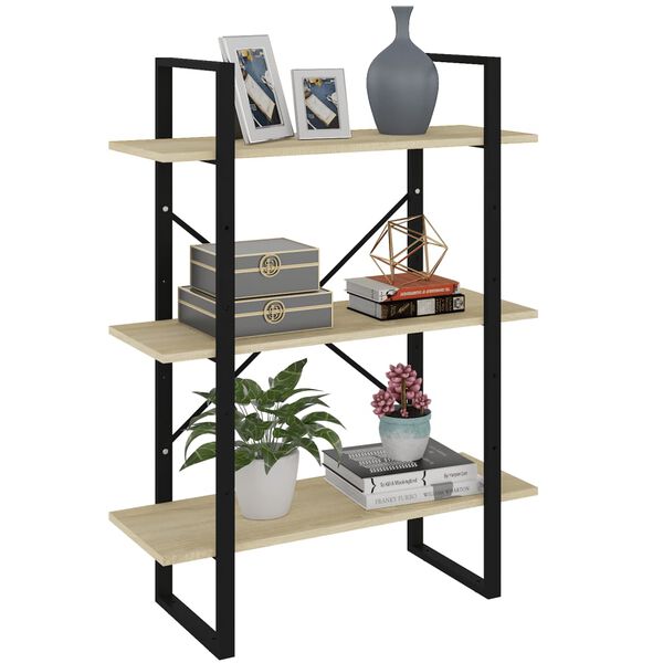 vidaXL B&uuml;cherregal Sonoma-Eiche 80x30x105 cm Holzwerkstoff