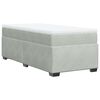 vidaXL Boxspringbett mit Matratze Hellgrau 100x200 cm Samt