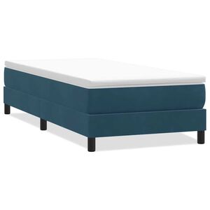 vidaXL Boxspringbett ohne Matratze Dunkelblau 90x210 cm Samt