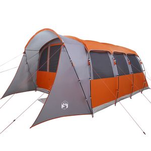 vidaXL Familienzelt mit Dach Grau und Orange 576 x 325 x 213 cm