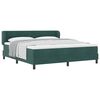 vidaXL Boxspringbett mit Matratze Dunkelgr&uuml;n 180 x 200 cm Samt
