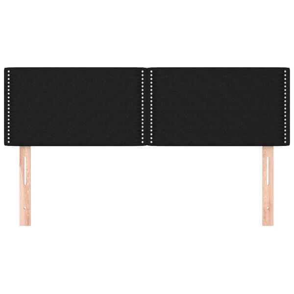 vidaXL Kopfteile 2 Stk. Schwarz 72x5x78/88 cm Stoff