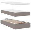 vidaXL Ottoman-Bett mit Matratzen Taupe 160x200 cm Stoff
