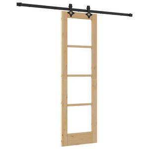vidaXL Schiebet&uuml;r ORKDAL 61 x 198,5 cm Massivholz Kiefer und Glas